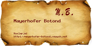 Mayerhofer Botond névjegykártya